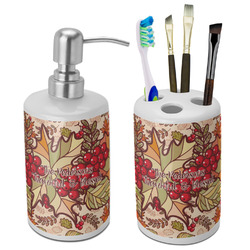 Thankful & Blessed Ceramic Bathroom Accessories Set (Personalized)
