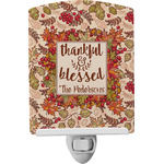 Thankful & Blessed Ceramic Night Light (Personalized)