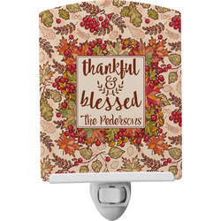 Thankful & Blessed Ceramic Night Light (Personalized)