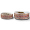 Thankful & Blessed Ceramic Dog Bowls - Size Comparison