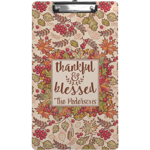 Custom Thankful & Blessed Clipboard (Legal Size) (Personalized)