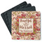 Thankful & Blessed Square Rubber Backed Coasters - Set of 4 (Personalized)