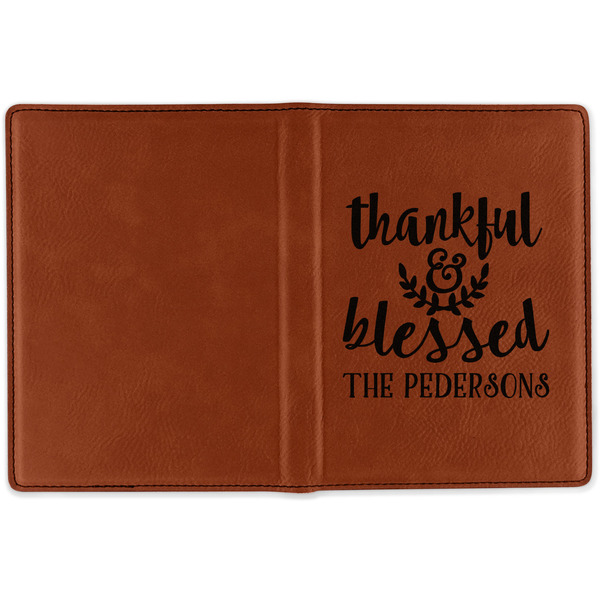 Thanksgiving Quotes and Sayings Cognac Leather Passport Holder Outside Single Sided - Apvl
