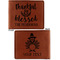 Thanksgiving Quotes and Sayings Cognac Leatherette Bifold Wallets - Front and Back