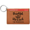 Thanksgiving Quotes and Sayings Cognac Leatherette Keychain ID Holders - Front Credit Card