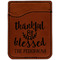 Thanksgiving Quotes and Sayings Cognac Leatherette Phone Wallet close up