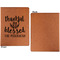 Thanksgiving Quotes and Sayings Cognac Leatherette Portfolios with Notepad - Large - Single Sided - Apvl