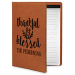 Thankful & Blessed Leatherette Portfolio with Notepad - Small - Double Sided (Personalized)