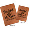 Thanksgiving Quotes and Sayings Cognac Leatherette Portfolios with Notepads - Compare Sizes