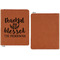 Thanksgiving Quotes and Sayings Cognac Leatherette Zipper Portfolios with Notepad - Single Sided - Apvl
