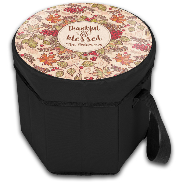 Thanksgiving Quotes and Sayings Collapsible Personalized Cooler & Seat (Closed)