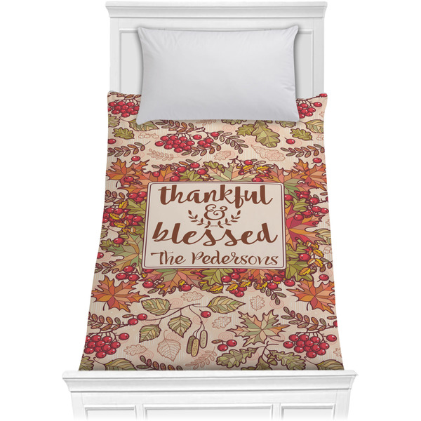 Custom Thankful & Blessed Comforter - Twin XL (Personalized)