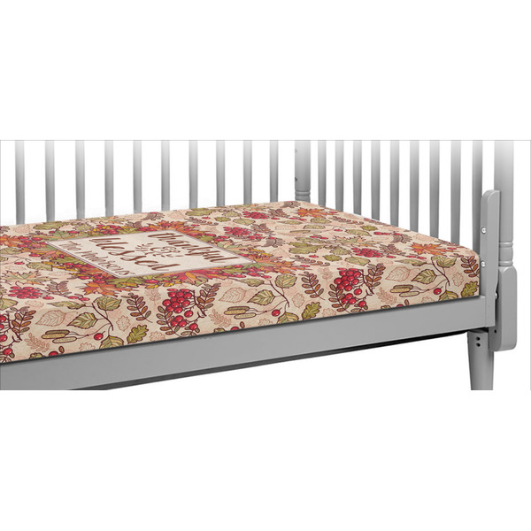 Custom Thankful & Blessed Crib Fitted Sheet (Personalized)