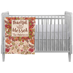 Thankful & Blessed Crib Comforter / Quilt (Personalized)