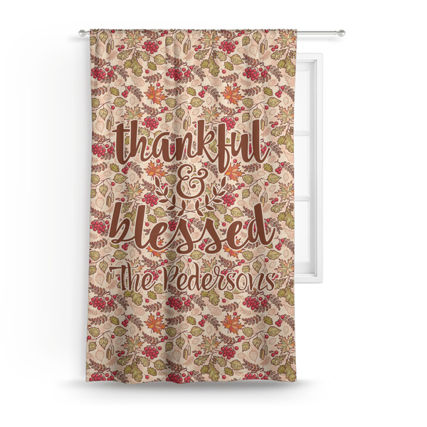 Custom Thankful & Blessed Curtain - 50"x84" Panel (Personalized)