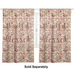 Thankful & Blessed Curtain Panel - Custom Size (Personalized)