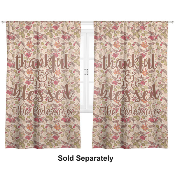 Custom Thankful & Blessed Curtain Panel - Custom Size (Personalized)
