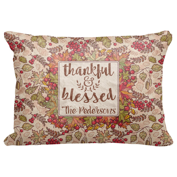 Custom Thankful & Blessed Decorative Baby Pillowcase - 16"x12" (Personalized)