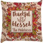 Thankful & Blessed Decorative Pillow Case (Personalized)