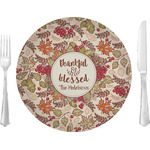 Thankful & Blessed 10" Glass Lunch / Dinner Plates - Single or Set (Personalized)
