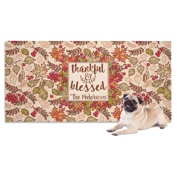 Custom Thankful & Blessed Dog Towel (Personalized)