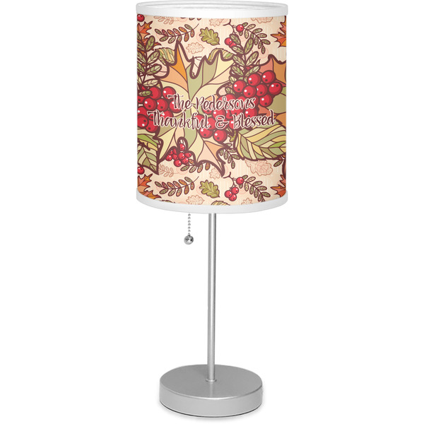 Custom Thankful & Blessed Lamp with Drum Shade (Personalized)