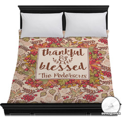 Thankful & Blessed Duvet Cover - Full / Queen (Personalized)
