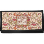 Thankful & Blessed Canvas Checkbook Cover (Personalized)