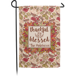Thankful & Blessed Small Garden Flag - Double Sided w/ Name or Text