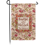 Thankful & Blessed Small Garden Flag - Single Sided w/ Name or Text