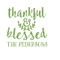 Thankful & Blessed Glitter Iron On Transfer- Custom Sized (Personalized)