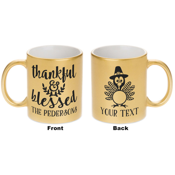 Thanksgiving Quotes and Sayings Gold Mug - Apvl