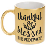 Thankful & Blessed Metallic Mug (Personalized)