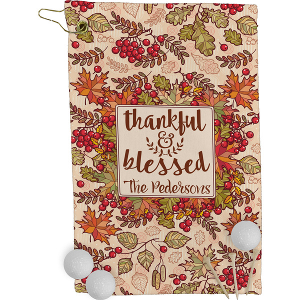 Thanksgiving Quotes and Sayings Golf Towel (Personalized)
