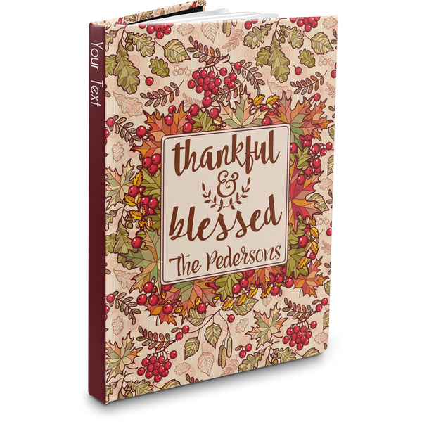Custom Thankful & Blessed Hardbound Journal - 7.25" x 10" (Personalized)
