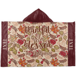 Thankful & Blessed Kids Hooded Towel (Personalized)