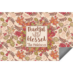 Thankful & Blessed Indoor / Outdoor Rug - 6'x8' w/ Name or Text