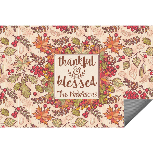 Custom Thankful & Blessed Indoor / Outdoor Rug - 5'x8' (Personalized)