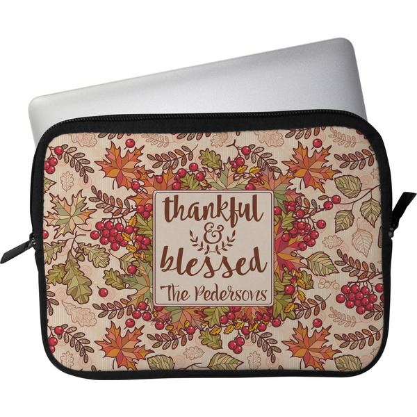 Custom Thankful & Blessed Laptop Sleeve / Case (Personalized)