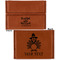 Thanksgiving Quotes and Sayings Leather Business Card Holder - Front Back