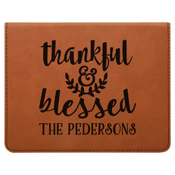 Thankful & Blessed Leatherette 4-Piece Wine Tool Set (Personalized)