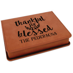 Thankful & Blessed Leatherette 4-Piece Wine Tool Set (Personalized)