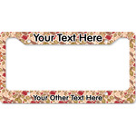 Thankful & Blessed License Plate Frame - Style B (Personalized)