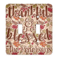 Thankful & Blessed Light Switch Cover (2 Toggle Plate) (Personalized)