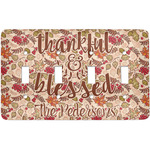 Thankful & Blessed Light Switch Cover (4 Toggle Plate) (Personalized)
