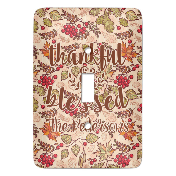 Custom Thankful & Blessed Light Switch Cover (Personalized)