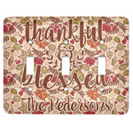 Thankful & Blessed Light Switch Cover (3 Toggle Plate) (Personalized)