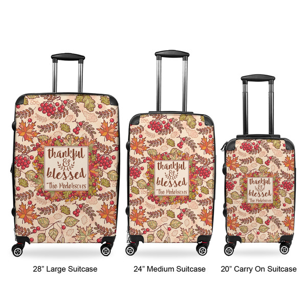 Thanksgiving Quotes and Sayings Luggage Bags all sizes - With Handle