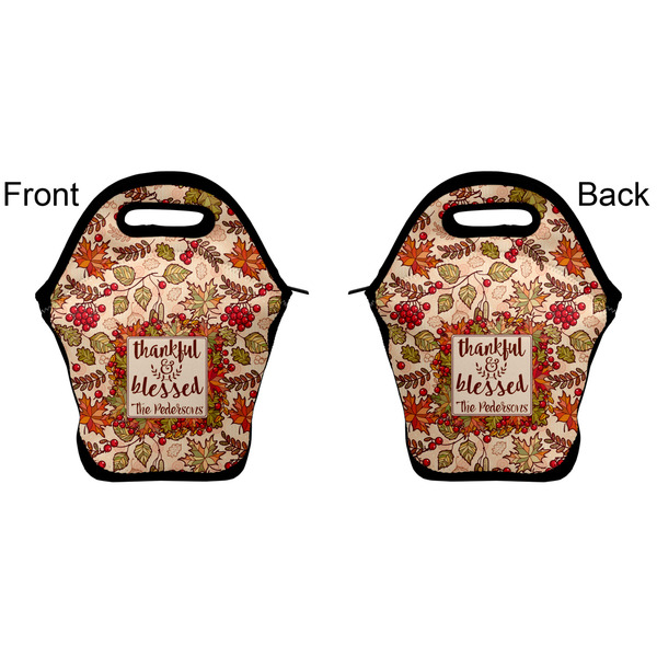 Thanksgiving Quotes and Sayings Lunch Bag - Front and Back