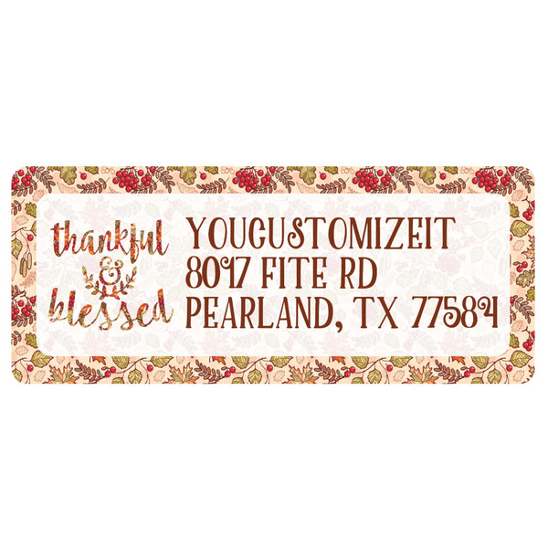 Custom Thankful & Blessed Return Address Labels (Personalized)